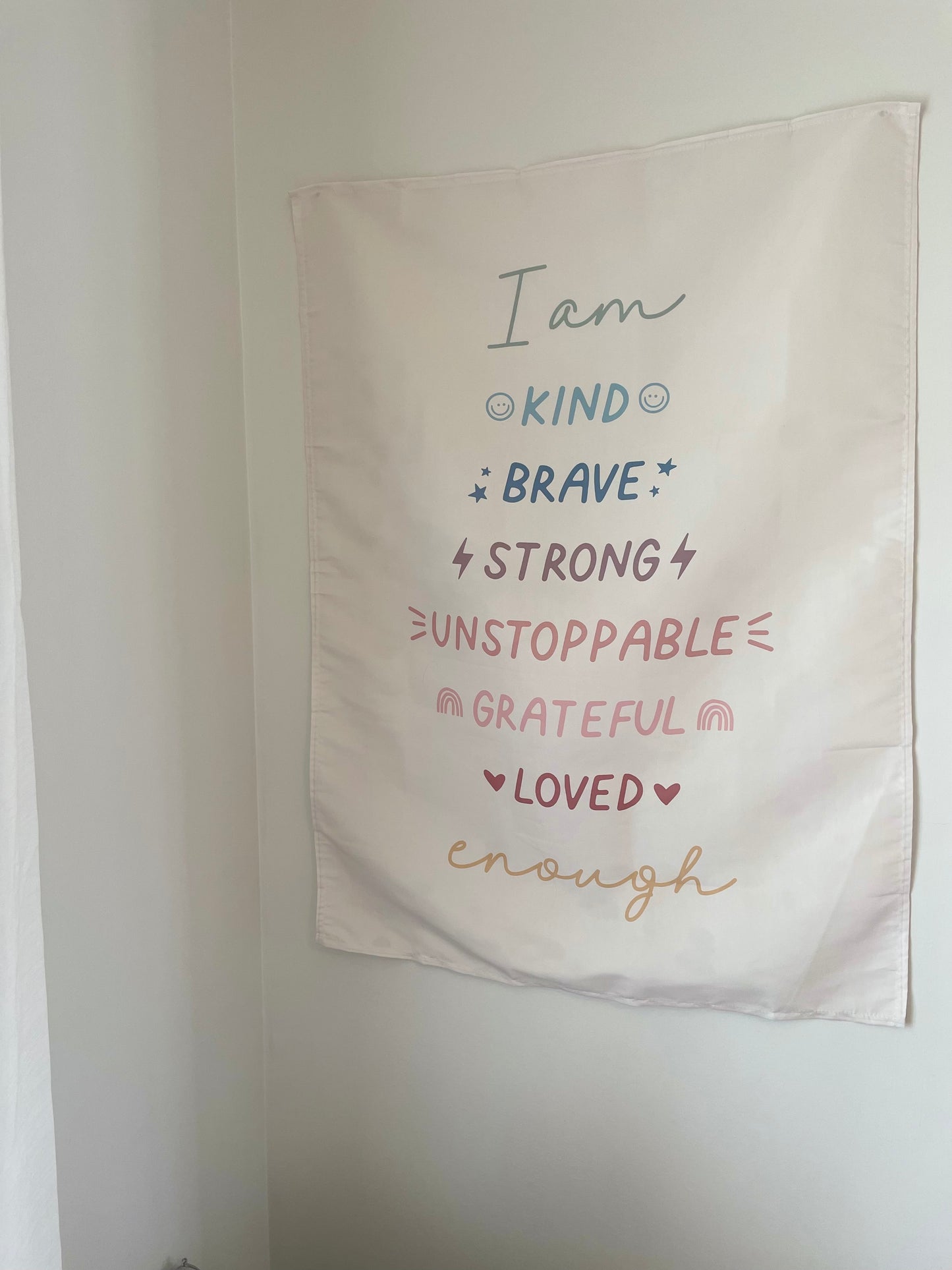 Affirmations Fabric Wall Banner
