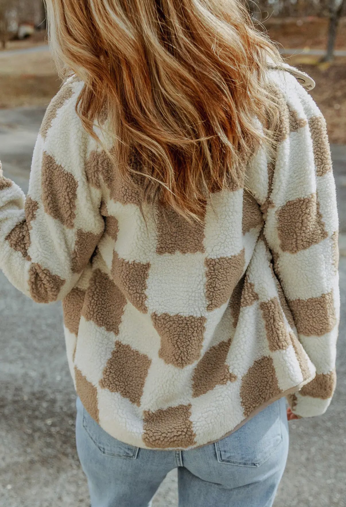 Cozy Checked Sherpa