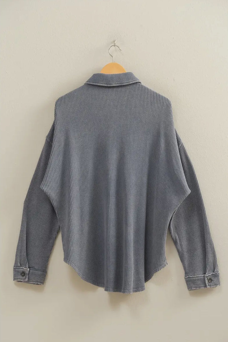 Mineral Washed Waffle Shirt