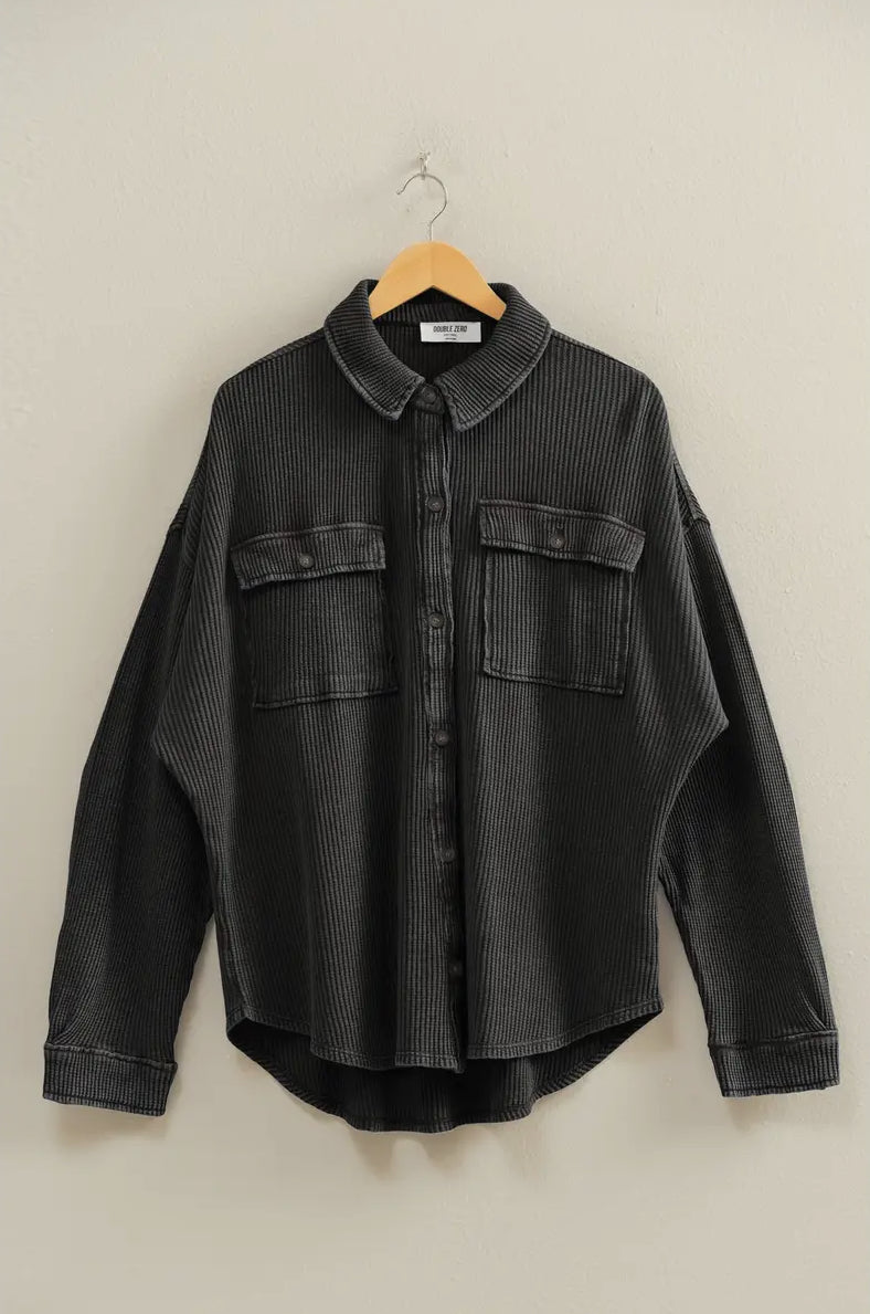 Mineral Washed Waffle Shirt