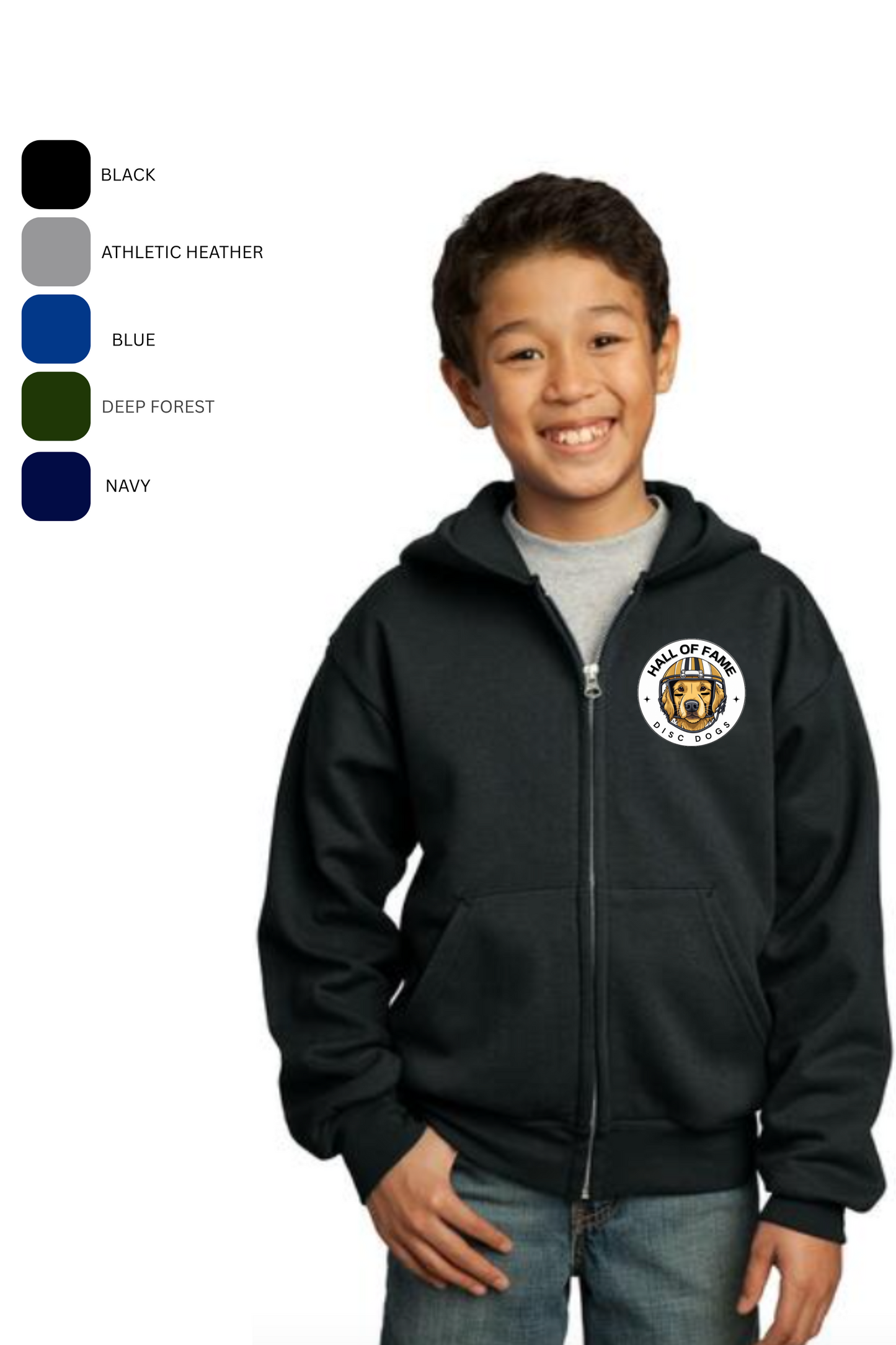 Youth Hooded Zip Up : customization available