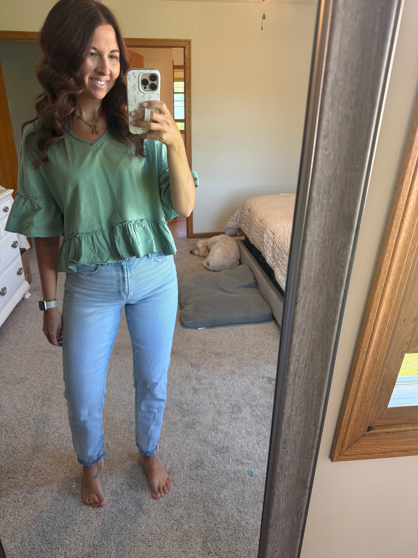 Ruffled Detail Top