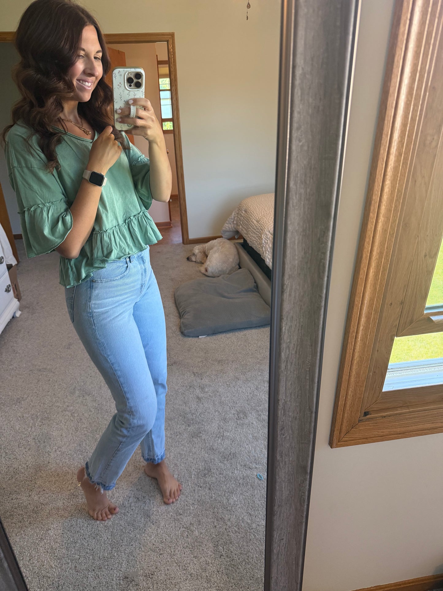 Ruffled Detail Top