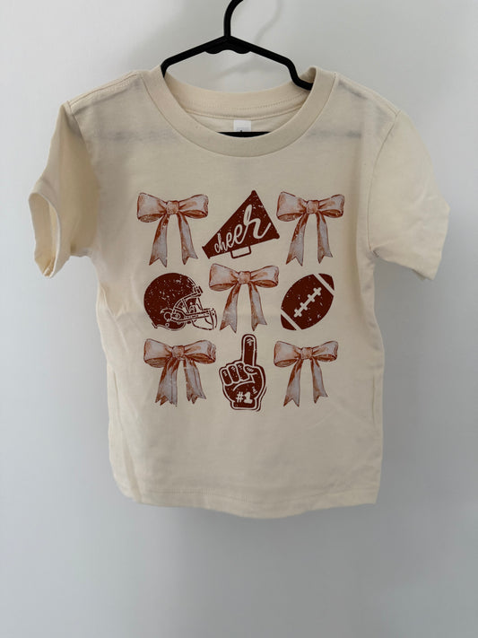 Football + Bows Tee : Kids