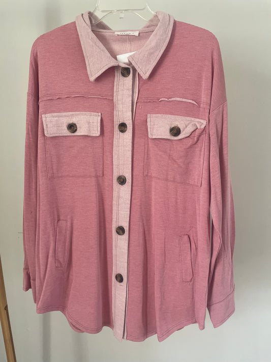 Vintage Blush Button Up