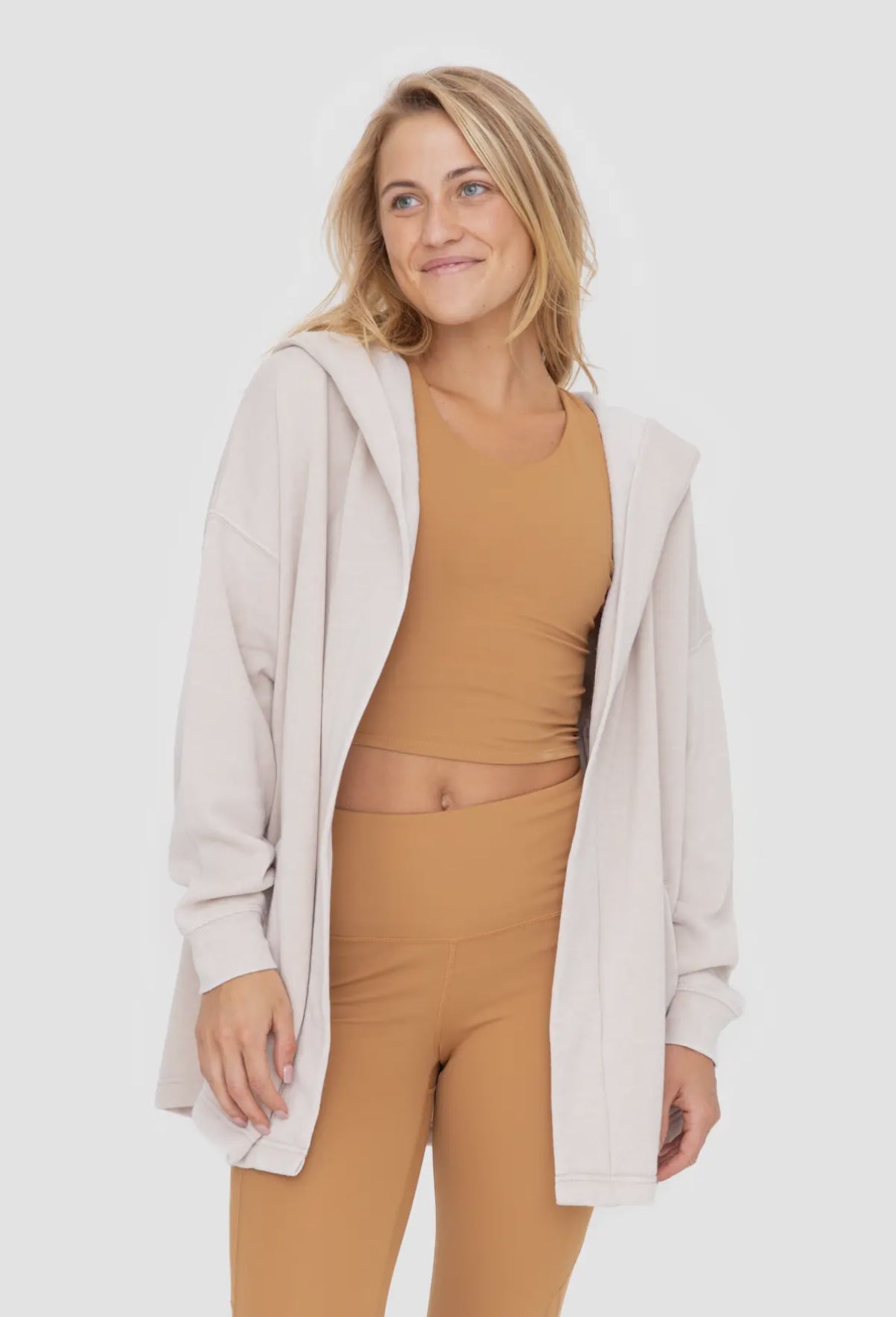 Creamy Hooded Cardigan