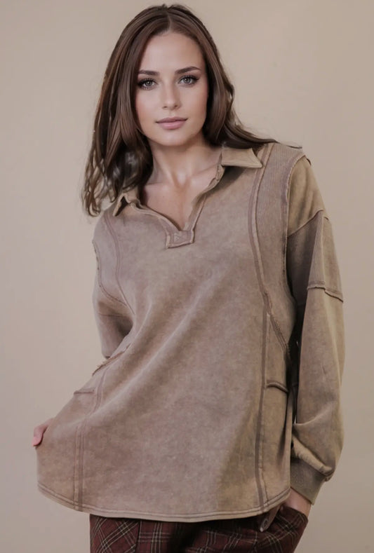 Washed French Terry Knit : multiple colors