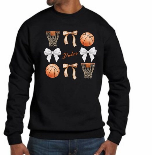 Custom Basketballs + Bows Crewneck