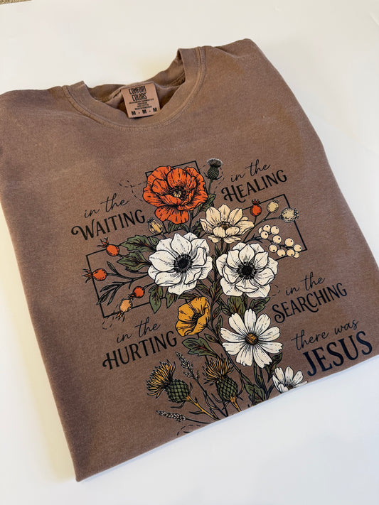 There was Jesus Floral Cross Tee
