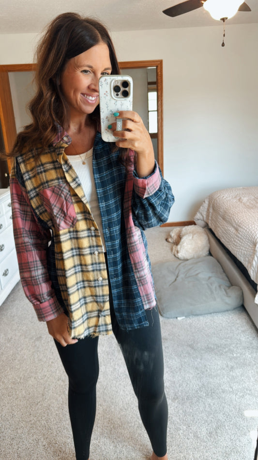 Harvest Hues Patchwork Shirt