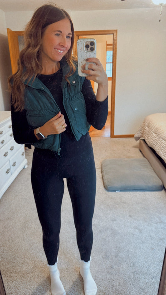 Evergreen Cropped Vest